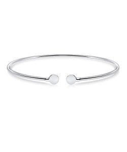 Plain Round Silver Bracelet BRS-224